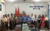 Đoàn Kiểm tra và Sở Y tế tại buổi kiểm tra. (Ảnh Thu Hiền)