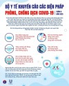 Bộ Y tế khuyến cáo các biện pháp phòng, chống dịch covid 19
