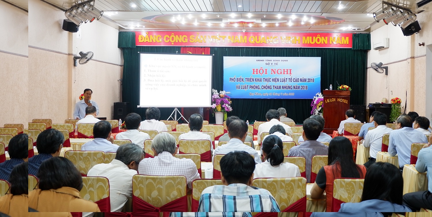 Quang cảnh Hội nghị tập huấn triển khai các quy định của pháp luật về tiếp công dân, khiếu nại, tố cáo và phòng, chống tham nhũng