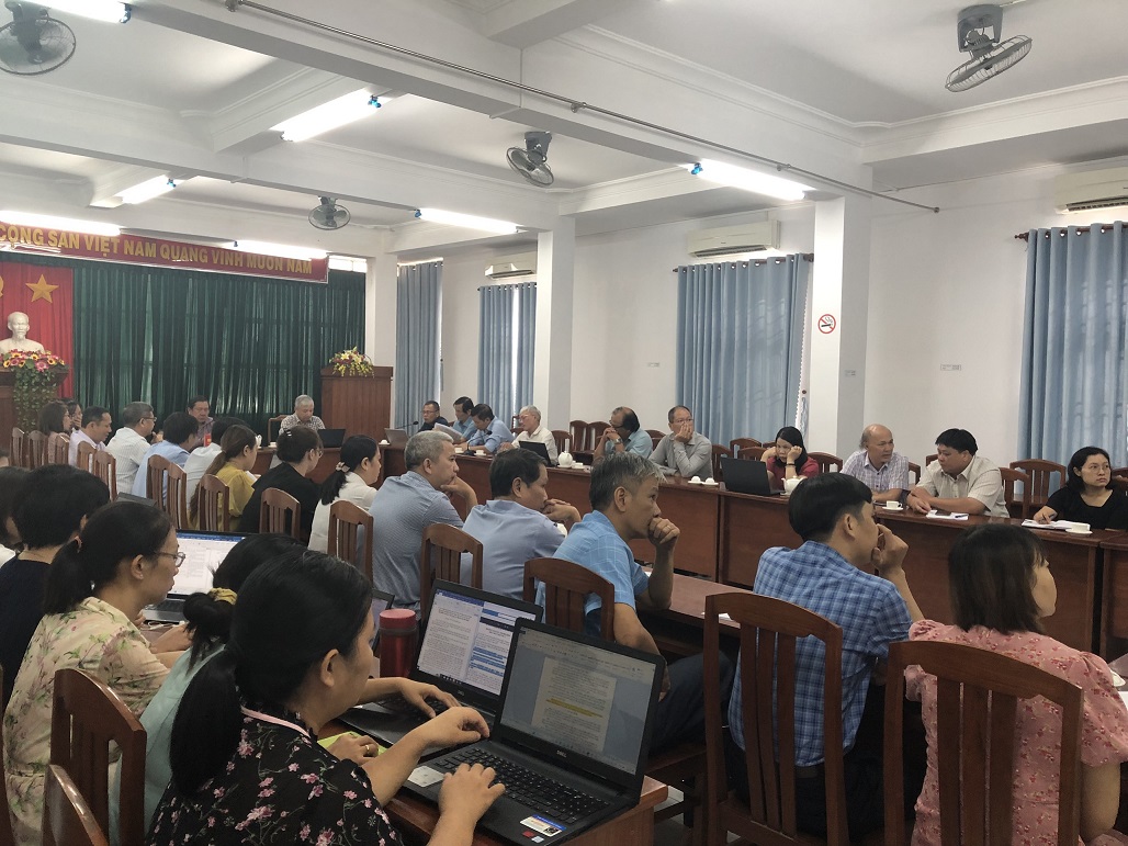 Quang cảnh buổi Hội nghị tại Sở Y tế tỉnh Bình Định (Ảnh: Thu Phương)